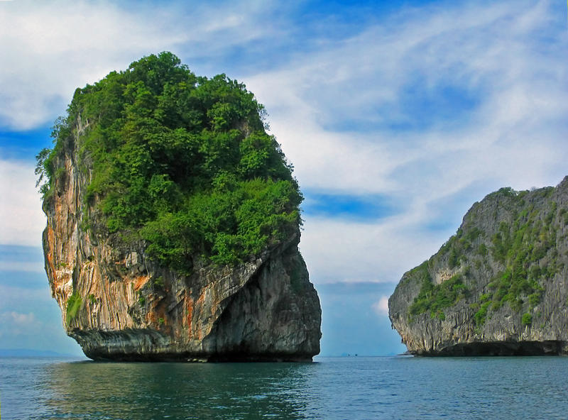 Extraordinär stenblock på Koh Phi Phi