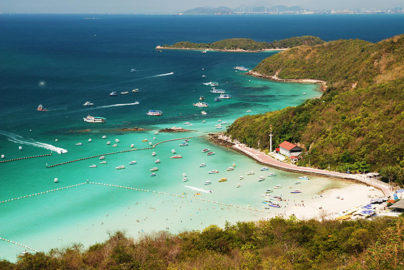 Lanskapsvy över Pattaya Beach