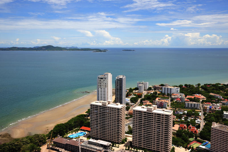 Pattaya bay i Thailand