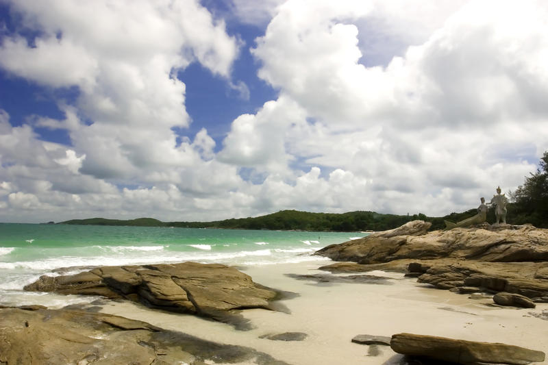 Stranden på Koh Samet i Thailand
