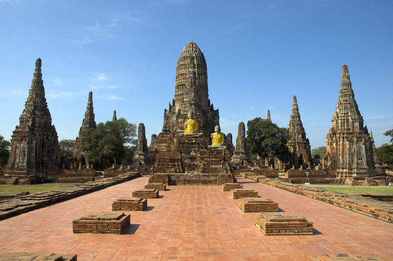 Wat Chai Watthanaram i Ayutthaya, Thailand