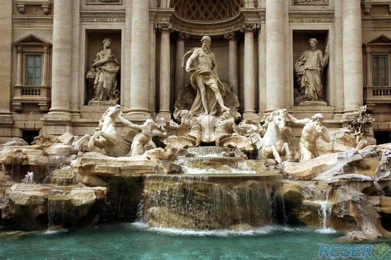 Di Trevi-fontänen i Rom