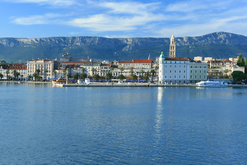 Hamnen i Split, Kroatien
