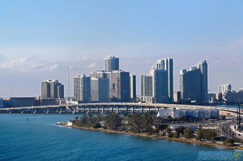Miami - Foto från taget mot staden i hamnen