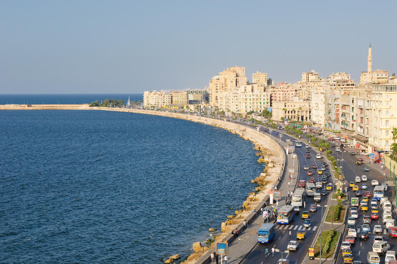 Vy över Alexandria, Egypten